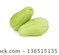 fresh Chayote vegetable isolated on white background 136515135
