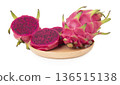 dragon fruit isolated on white background 136515138