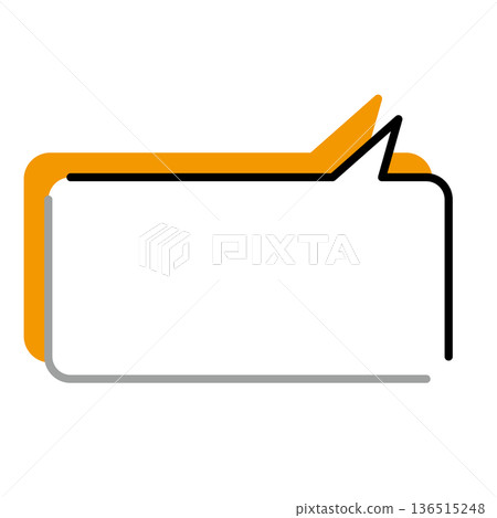 Simple speech bubble illustrations: horizontal, square, rounded corners Simple speech bubble illustrations: horizontal, square, rounded corners 136515248