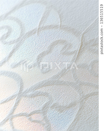 Elegant milky white background material with delicate arabesque patterns Elegant milky white background material with delicate arabesque patterns 136515519