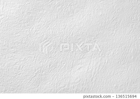 Delicately wrinkled white Japanese paper texture background material 136515694
