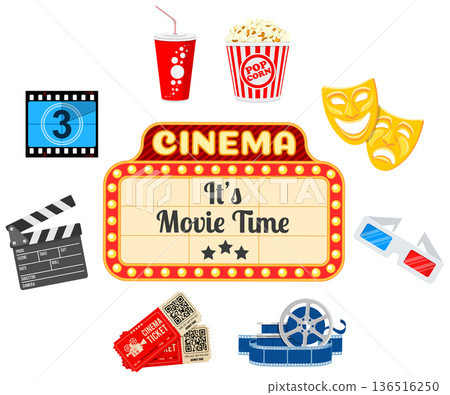 Cinema and Movie Banner Cinema and Movie Banner 136516250