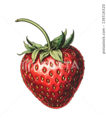 Vintage strawberry illustration Vintage strawberry illustration 136516320