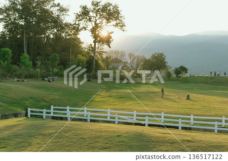 A beautiful public park 136517122