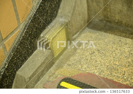 Luminous tiles remaining on the stairs at Nagoya Station 136517633