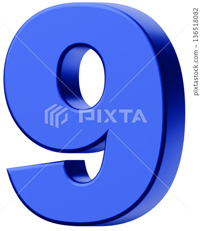 3D material_number_9_metallic_blue 3D material_number_9_metallic_blue 136518082
