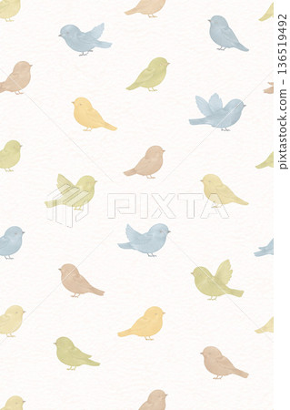 Bird series: Simple pattern background of bird silhouettes 136519492