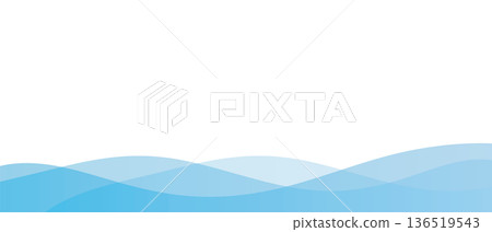 抽象波浪漸變背景，流體形狀波浪材質，藍色 136519543