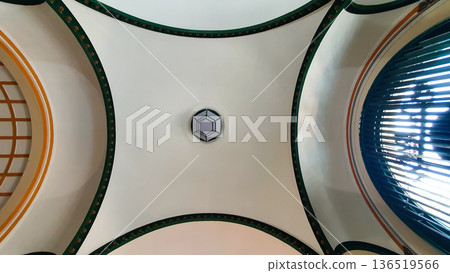 he Ceiling Of Saigon Central Post Office In Ho Chi Minh City, Vietnam. 136519566