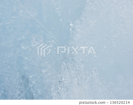 Beautiful frozen waterfall scenery in mid-winter tourist spot 136520214