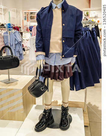 Childrens Outfit on Mannequin in Store Childrens Outfit on Mannequin in Store 136520485