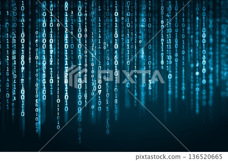 Digital cyberspace banner with AI data collection and analytical calculations on a blue background. Digital cyberspace banner with AI data collection and analytical calculations on a blue background. 136520665