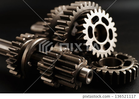 Metal gear wheel engine car and bike, mechanic industry. Metal gear wheel engine car and bike, mechanic industry. 136521117