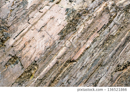 mineral layers in a rock section mineral layers in a rock section 136521866