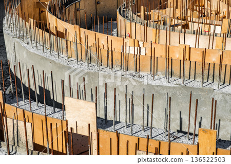 round concrete foundation with reinforcement round concrete foundation with reinforcement 136522503