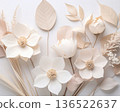 Dried flowers in pastel colors as a background 136522637