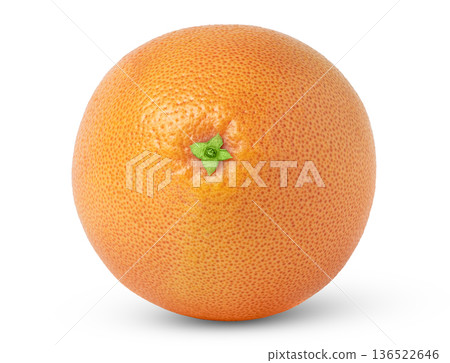 Fresh orange fruit isolated. Full depth. Clipping path, 136522646