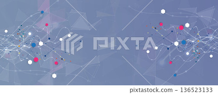 Technology and science banner or header. Computer neural network Technology and science banner or header. Computer neural network 136523133