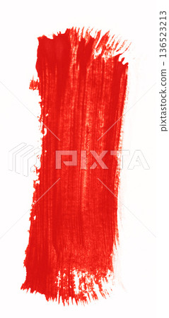 Watercolor brush stroke of red paint, on white isolated background Watercolor brush stroke of red paint, on white isolated background 136523213