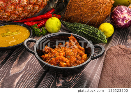 Indian cuisine - Prawns malabar masala 136523300