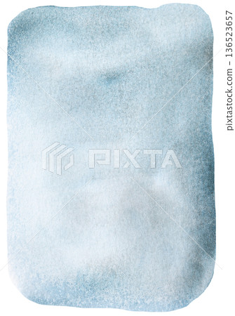 Light muted blue watercolor rectangle, isolated illustration. Hand painted graphic element with copy space 136523657