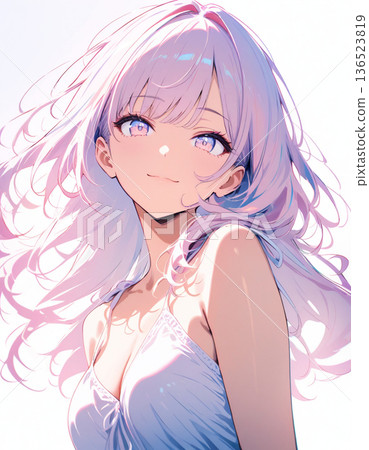 Cute girl illustration 136523819