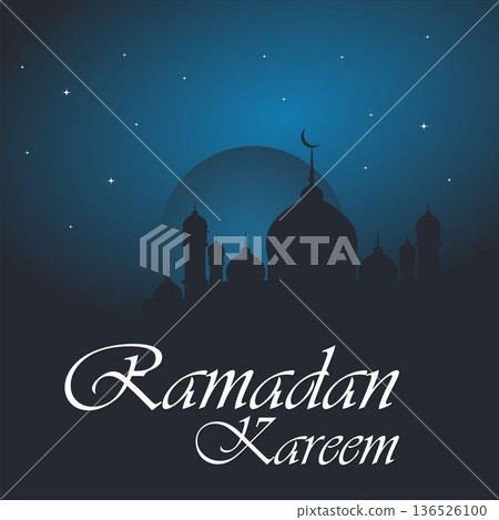 Ramadan Kareem Islamic background template vector Illustration 136526100