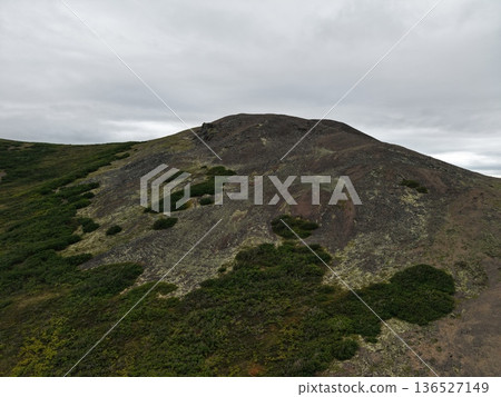Aerial view Chukotka Arctic coastline pristine tundra wilderness landscape Aerial view Chukotka Arctic coastline pristine tundra wilderness landscape 136527149