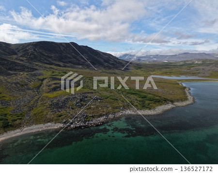 Chukotka Arctic coastline Bering wilderness pristine landscape view landscape 136527172