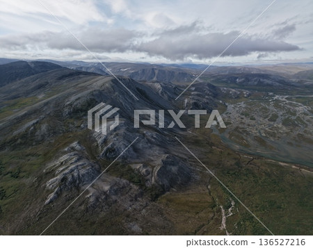 Arctic terrain Chukotka peninsula pristine nature perspective landscape 136527216