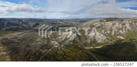 Chukotka Arctic coastline Bering wilderness pristine landscape view landscape 136527247