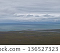 Aerial view Chukotka wilderness landscape Arctic coastal beauty landscape 136527323
