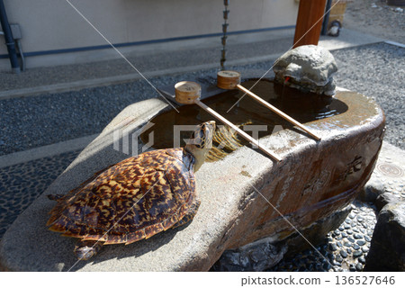 Street corner scenery, water basin, sketch photo 136527646