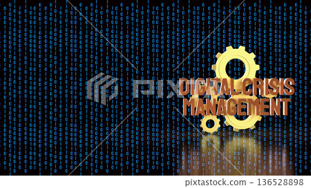 Digital Crisis Management Cybersecurity Strategy with Data Background 3d render. Digital Crisis Management Cybersecurity Strategy with Data Background 3d render. 136528898