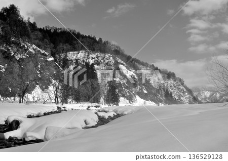 Winter snow scene Winter snow scene 136529128