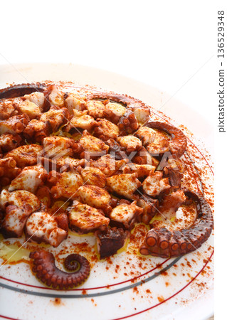 Galician Style Octopus with Paprika and Olive Oil 136529348