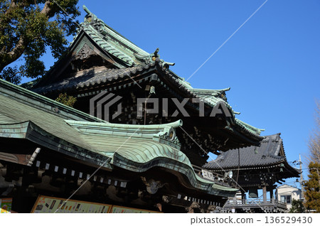 葛飾柴又帝釋天寺、二天門和鐘樓 136529430