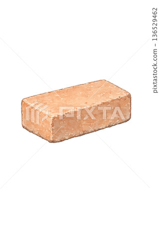 Brick illustration simple building material block red brick cutout material Brick illustration simple building material block red brick cutout material 136529462