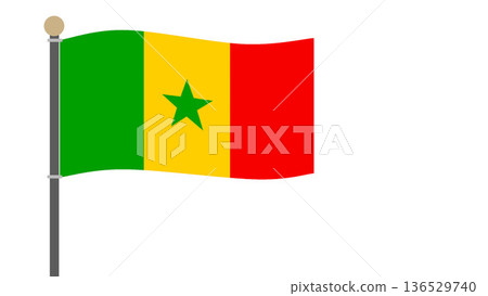 Flag of Senegal 136529740
