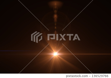 Abstract Natural Sun flare on the black. Abstract Natural Sun flare on the black. 136529766