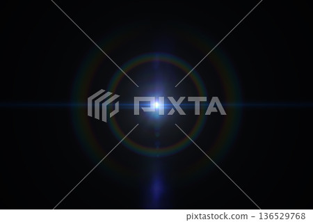 Lens flare. Halo, optical phenomenon. Lens flare. Halo, optical phenomenon. 136529768