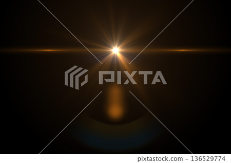 Natural Sun flare on the black. Solar lens flare. Natural Sun flare on the black. Solar lens flare. 136529774