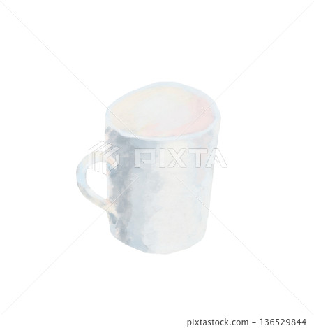 白色杯子的插圖 白色杯子的插圖 136529844