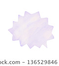 水彩風格的鋸齒狀對話框插圖 136529846