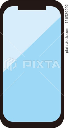 Simple illustration of a smartphone. Vector frame, mockup, icon, design material Simple illustration of a smartphone. Vector frame, mockup, icon, design material 136529992