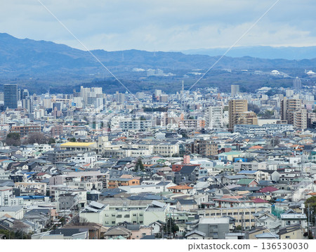 從高處俯瞰冬季名古屋城市全景 從高處俯瞰冬季名古屋城市全景 136530030