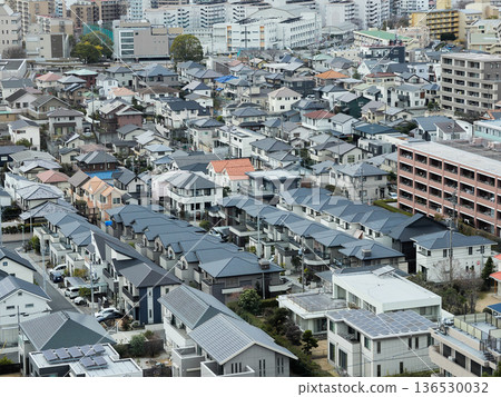 從高處俯瞰冬季名古屋城市全景 從高處俯瞰冬季名古屋城市全景 136530032