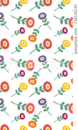 Scandinavian-style background illustrations: Botanical background images 136530243
