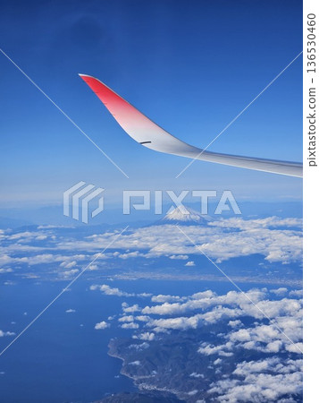 Fuji seen from inside the plane 4 136530460