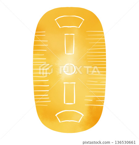 Watercolor illustration of gold coins, auspicious material for increasing fortune Watercolor illustration of gold coins, auspicious material for increasing fortune 136530661